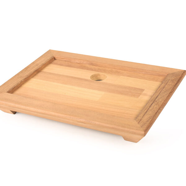 SOPORTE MADERA IROKO 32x22CM (para plato 25x15)